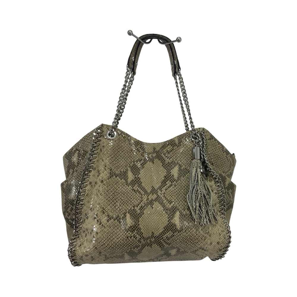 Michael Kors Python Embossed Leather Shoulder Tote Bag - Picture 12 of 12
